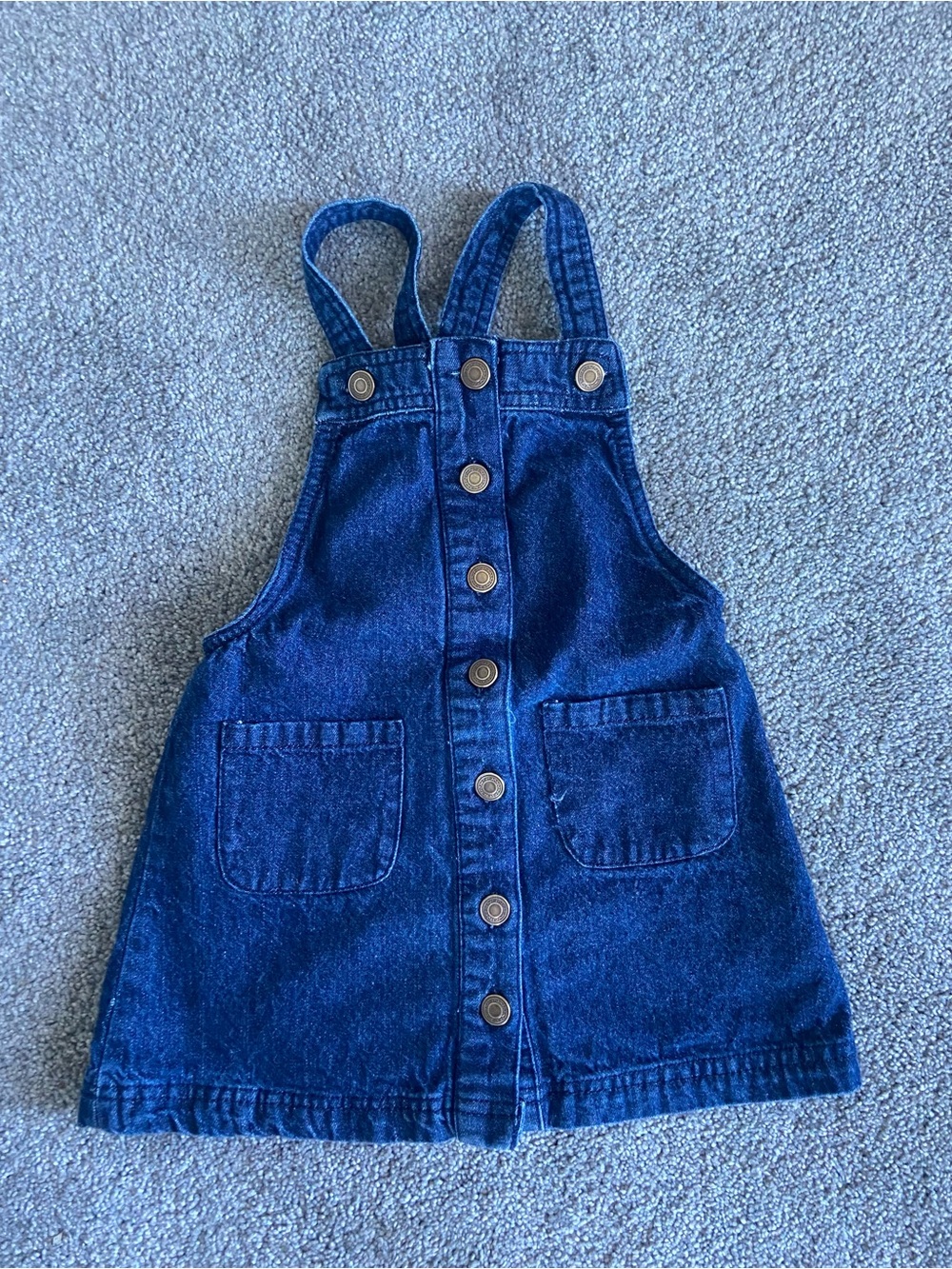Max Studio Dark Blue Denim Pinafore Skirt 2T